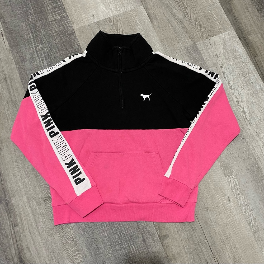Victoria’s Secret Pink Quarter zip Pullover hoodie